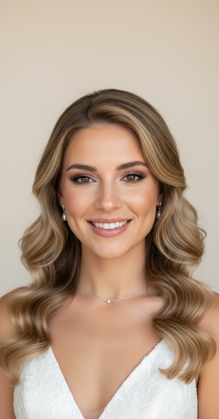 After Big Curls Wedding Hair